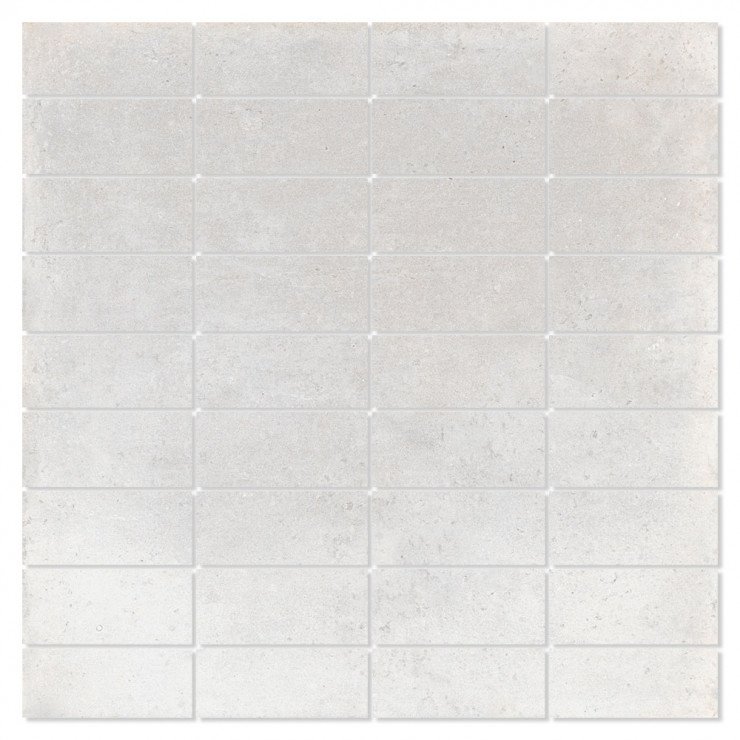 Mosaik Klinker Oristan Ljusgrå Rak Matt 30x30 (7.5x3.3) cm-1